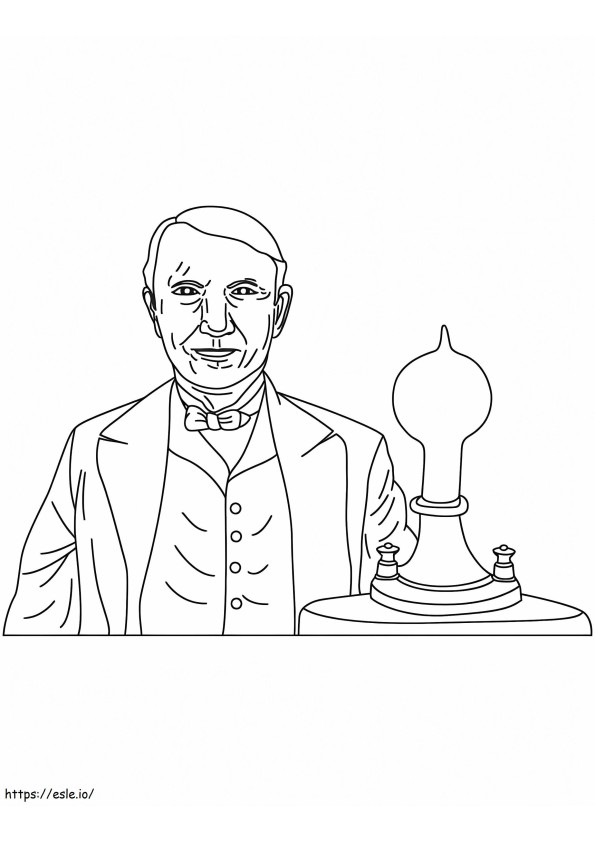 Thomas Edison da stampare da colorare