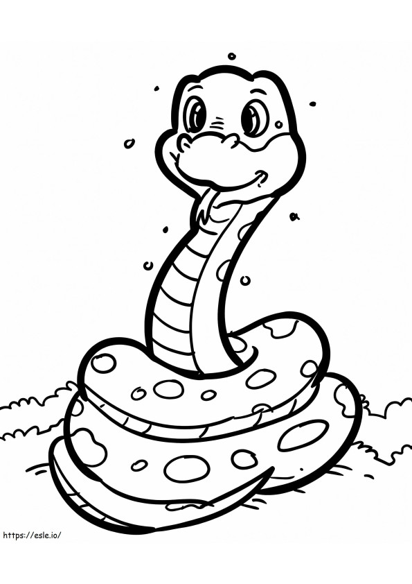 Coloriage Petit Serpent à imprimer dessin