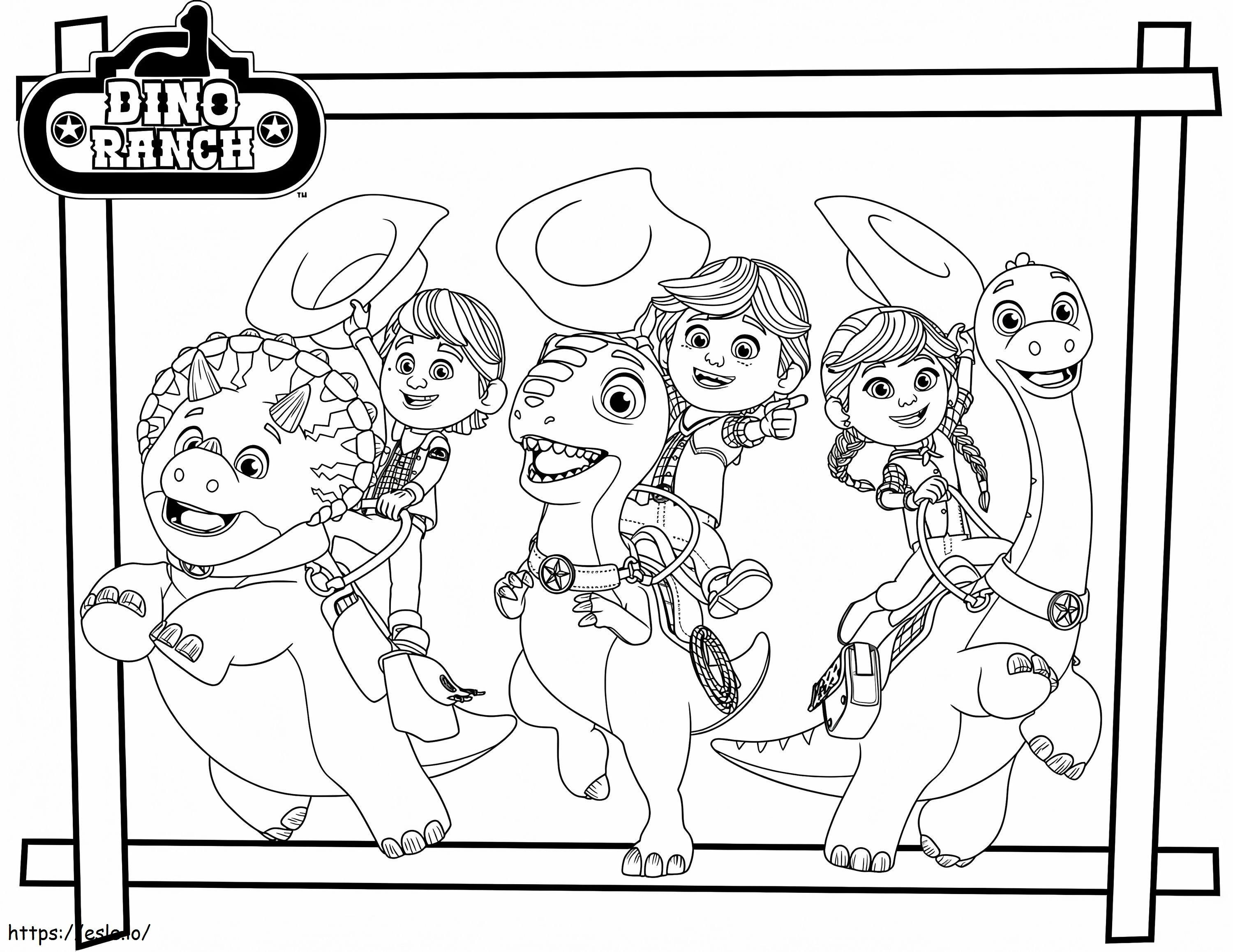 Personagens do Rancho Dino para colorir