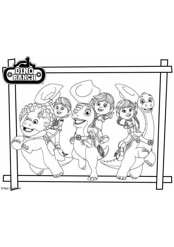 Dino Ranch Characters coloring page