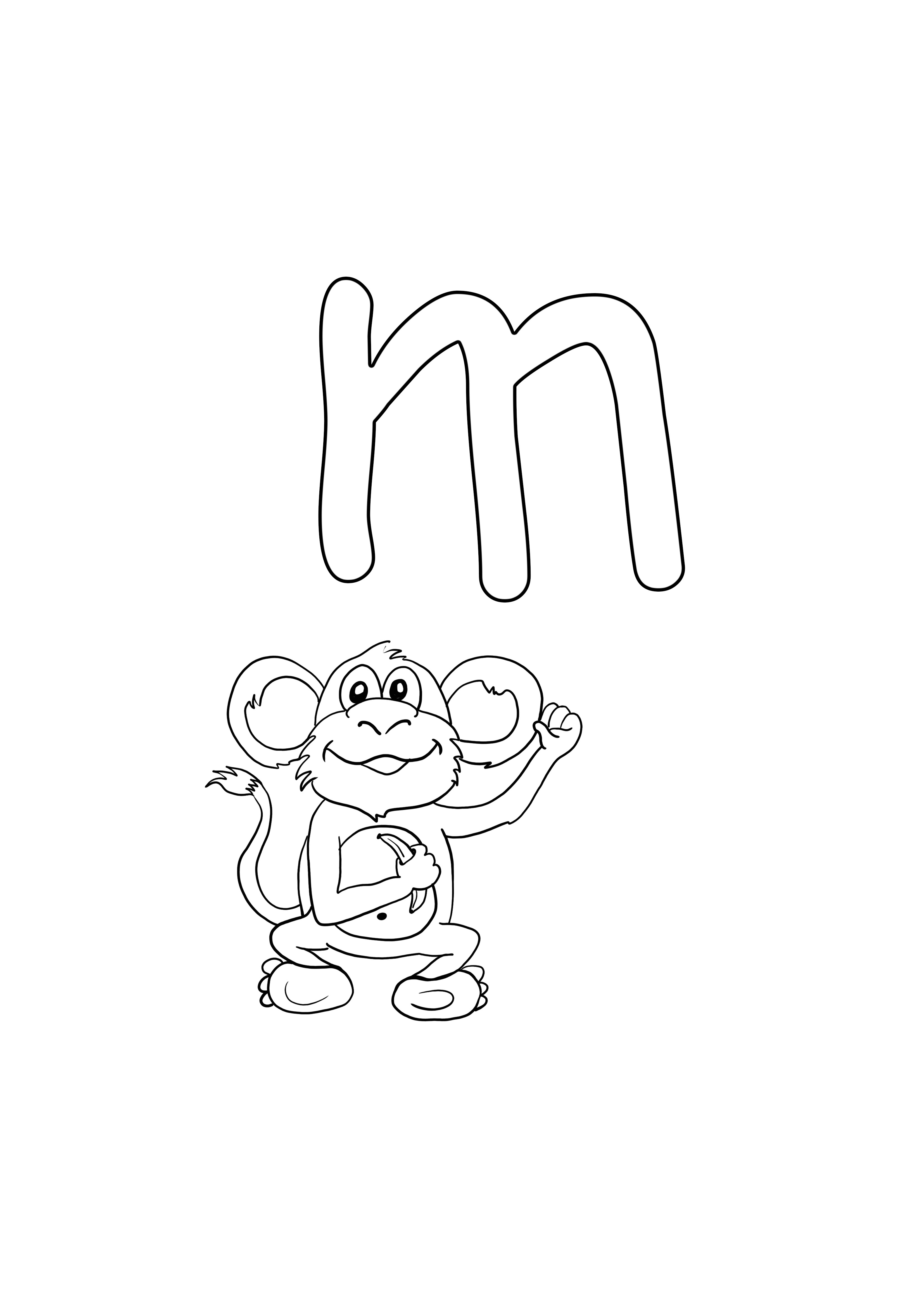 m adalah untuk monyet yang dapat dicetak secara gratis