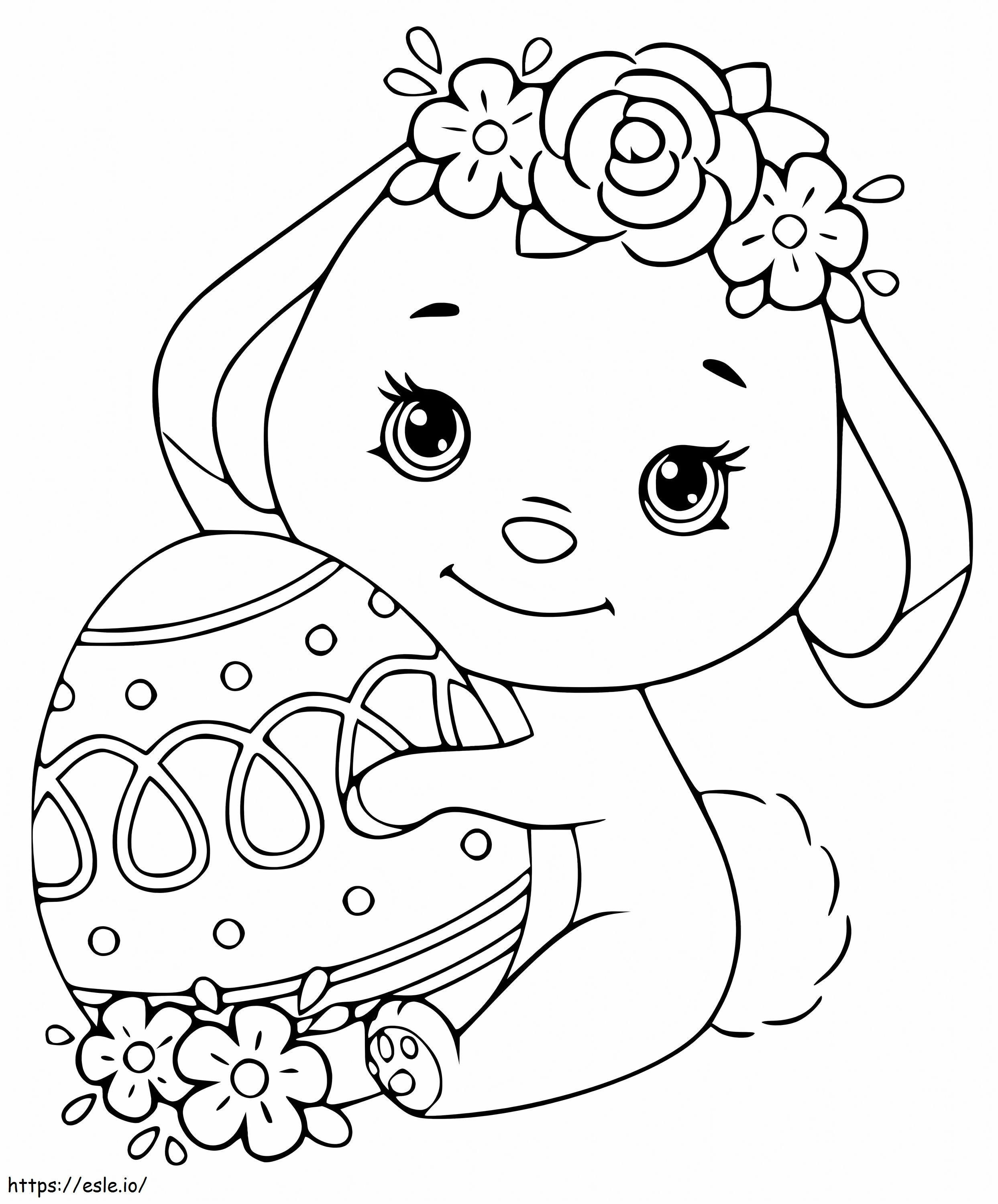 Coloriage bébé, mouton, tenue, oeuf pâques à imprimer dessin
