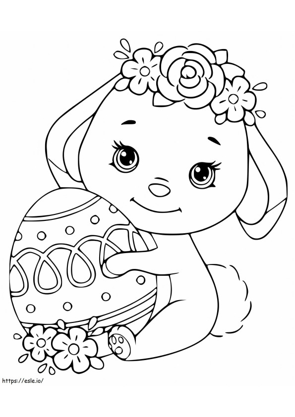 Coloriage bébé, mouton, tenue, oeuf pâques à imprimer dessin
