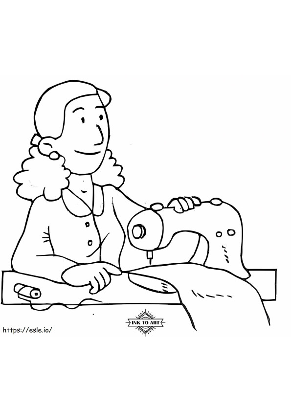 Smiling Tailor coloring page