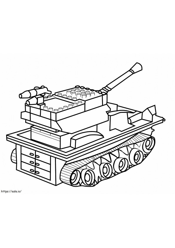 Lego Tank coloring page