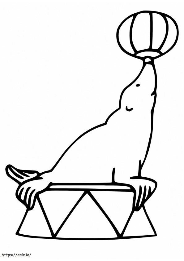 Sea Lion With Ball coloring page