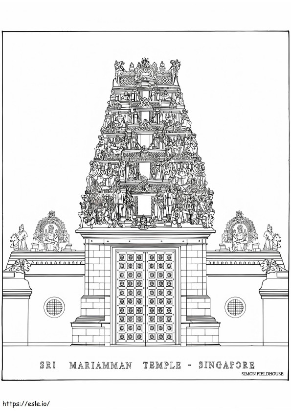 Świątynia Sri Mariammana kolorowanka
