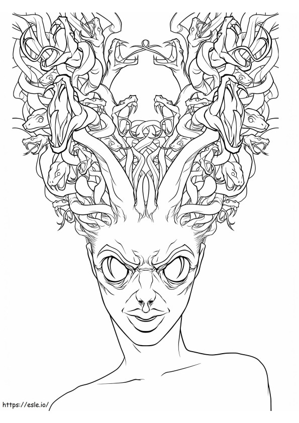 Horror Lady coloring page