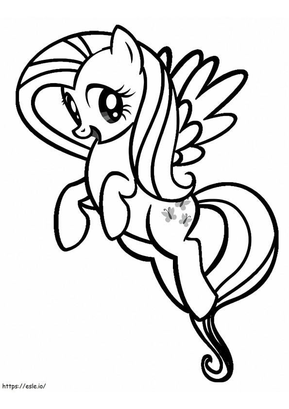Fluttershy Jumping coloring page