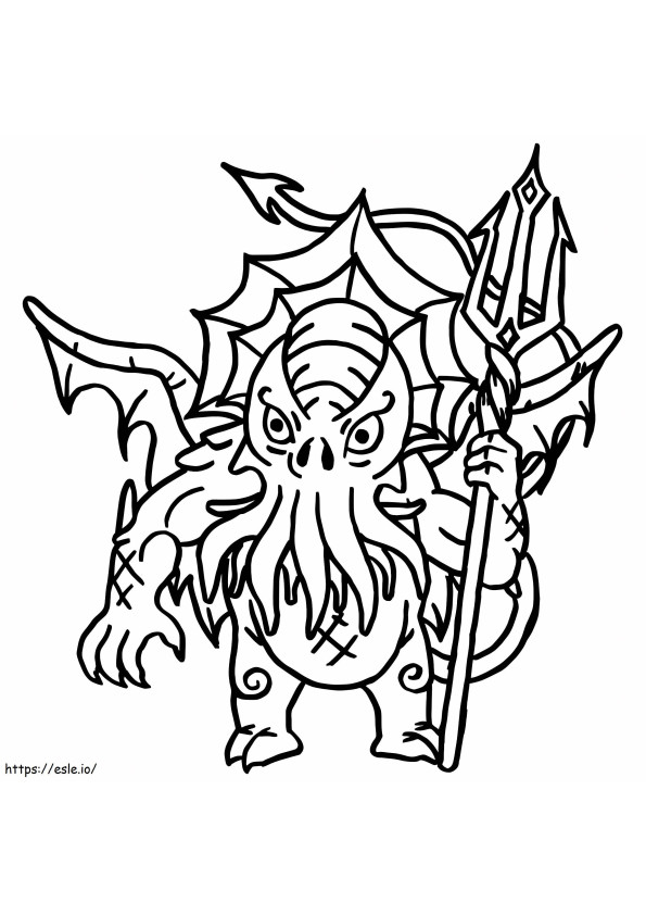 Monster Cthulhu coloring page