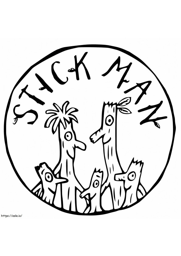 Stick Man család kifestő