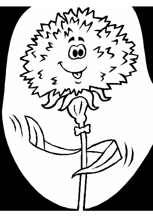 Funny Carnation coloring page