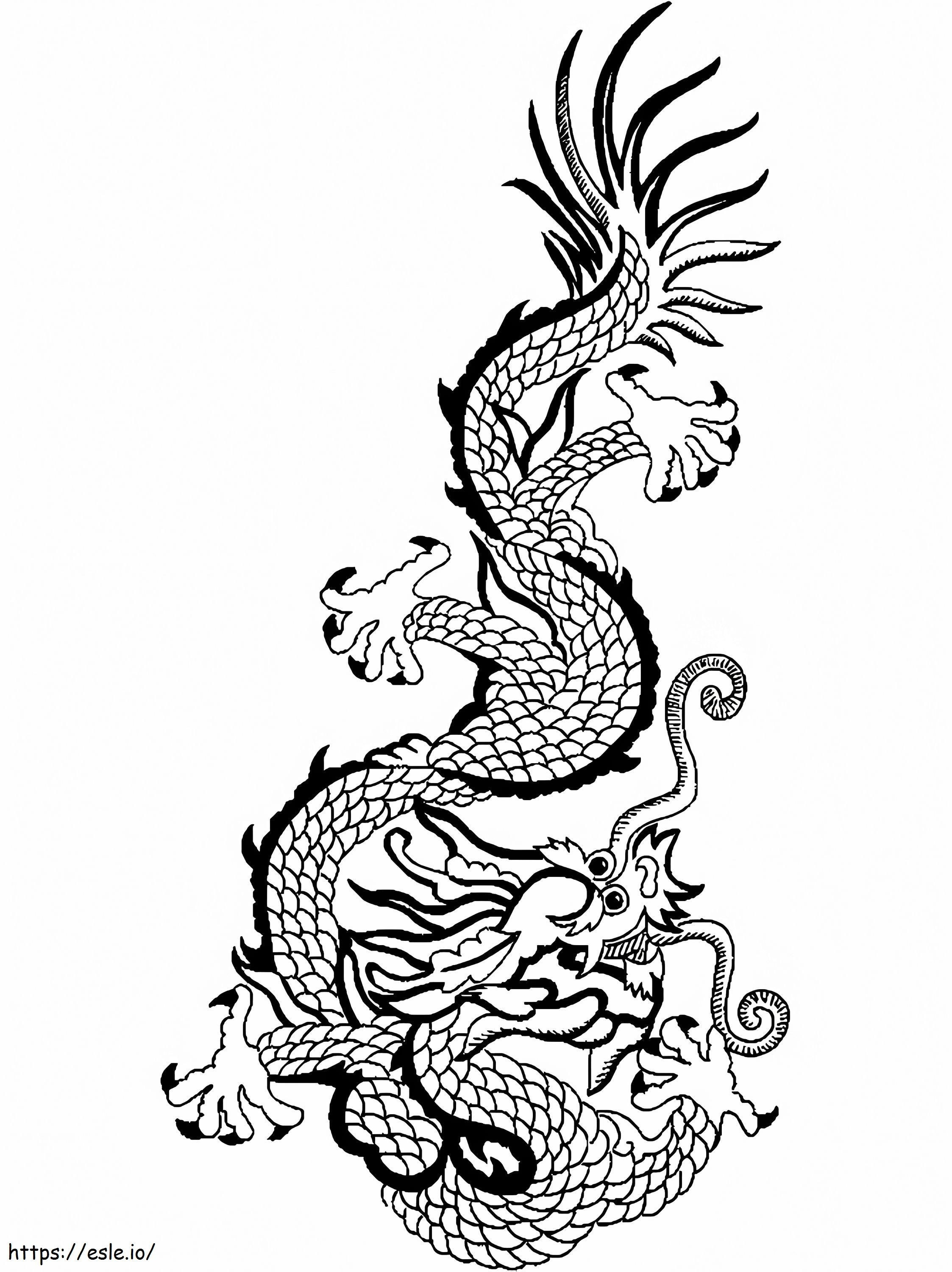 Chinese Dragon 1 coloring page