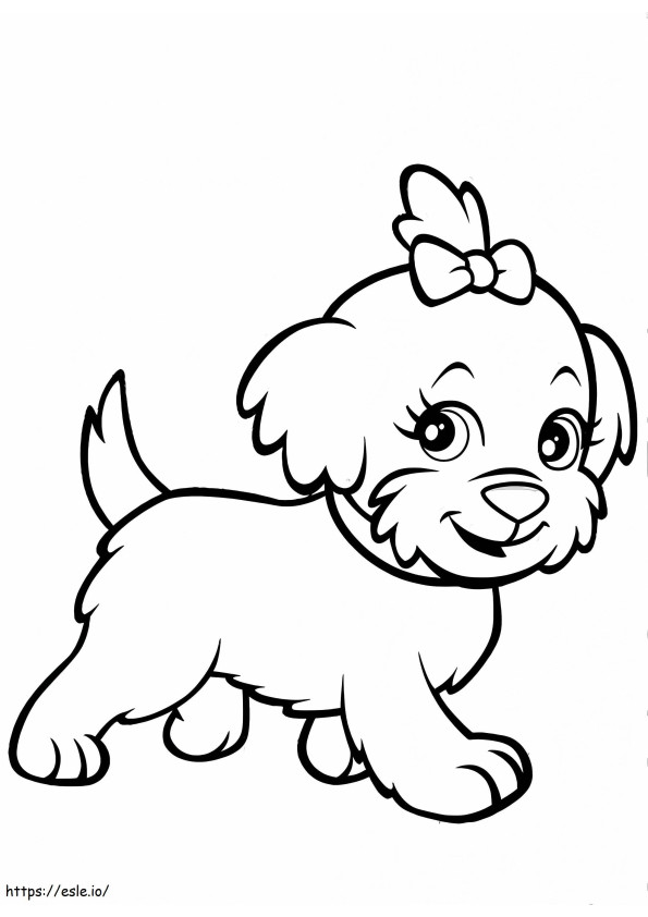 Happy Puppy coloring page