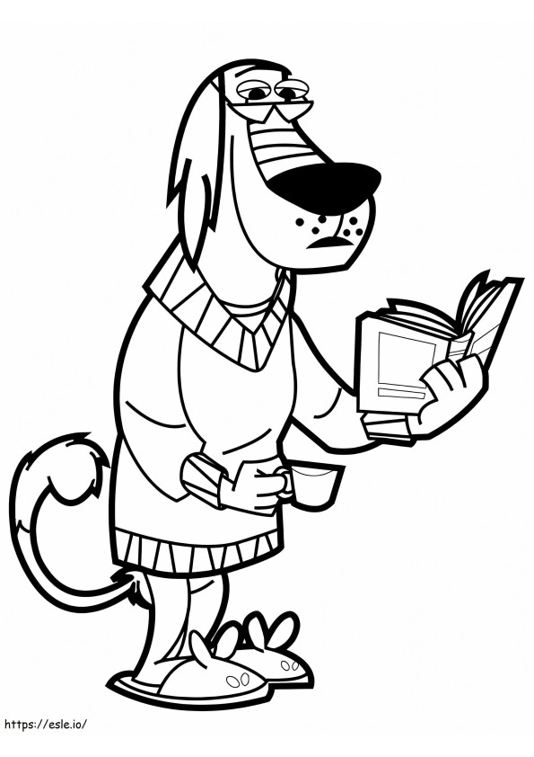 Dukey Reading Book coloring page