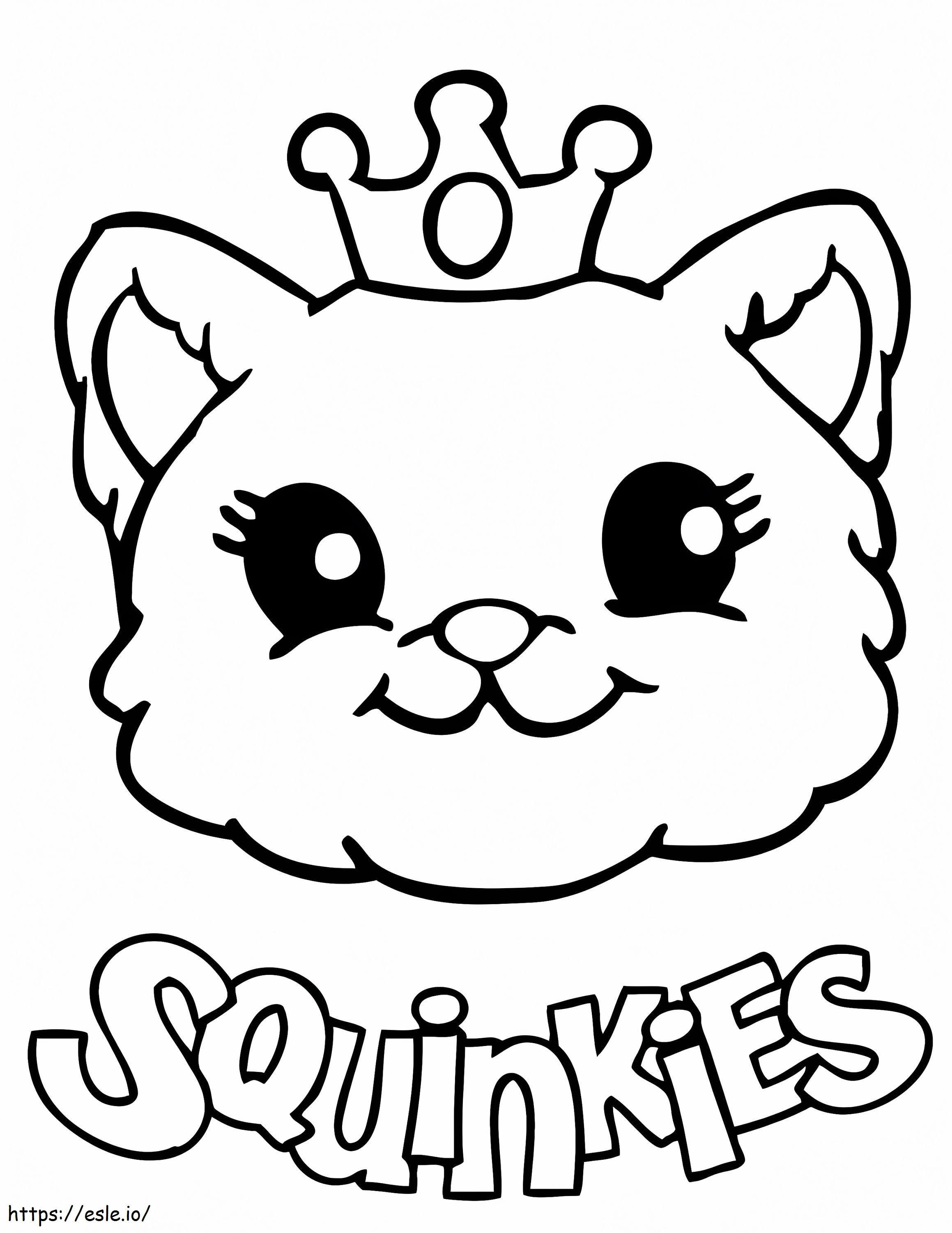 Cute Cat Squinkies coloring page