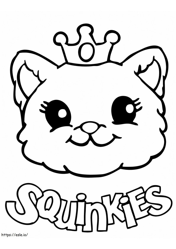 Cute Cat Squinkies coloring page