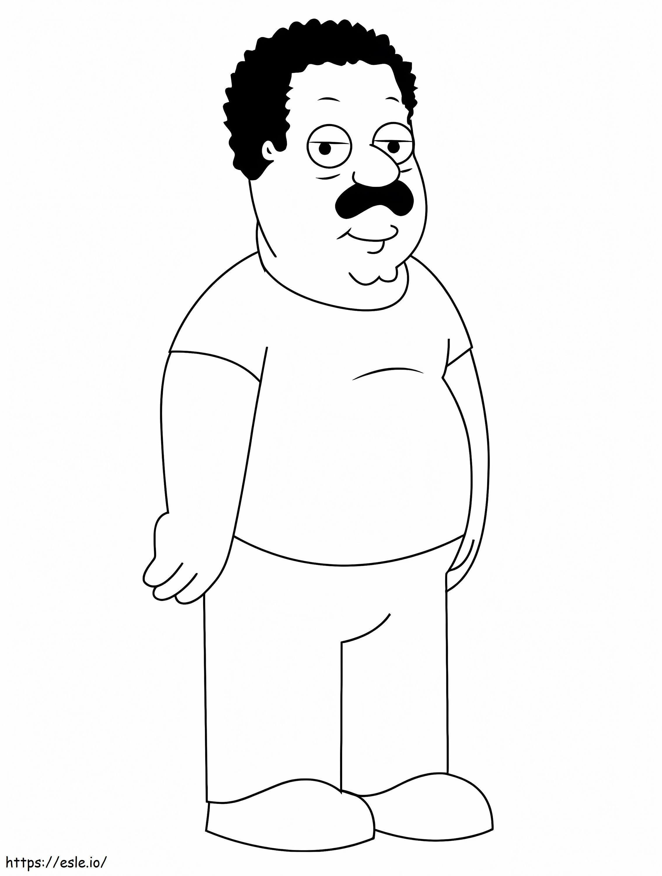 Cleveland Brown Family Guy coloring page