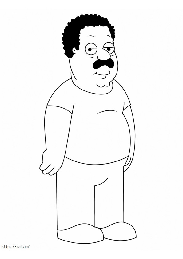 Cleveland Brown Family Guy coloring page