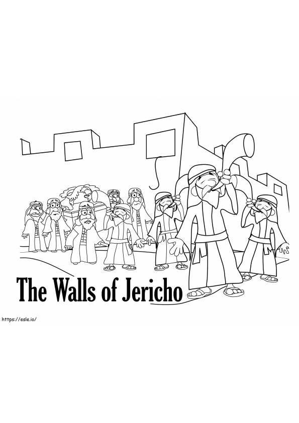 Murallas de Jericó para colorear