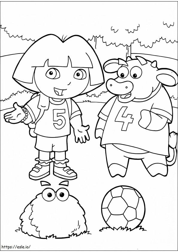 Coloriage Dora et Benny à imprimer dessin