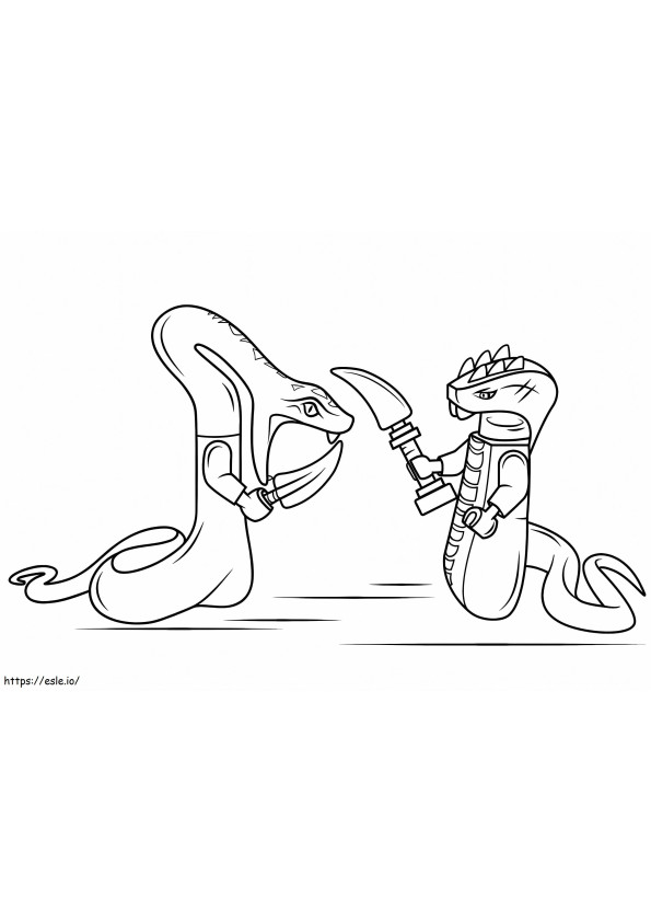 レゴ ニンジャゴー ヘビ ぬりえ - 塗り絵