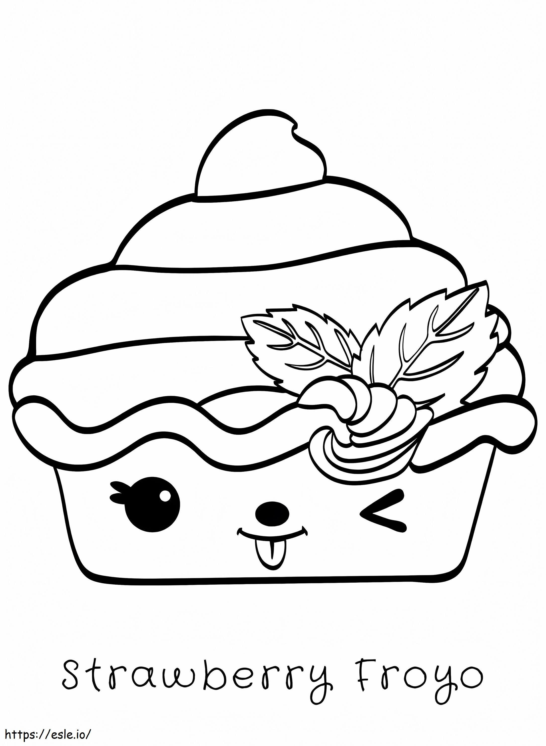 Strawberry Froyo At Num Noms coloring page