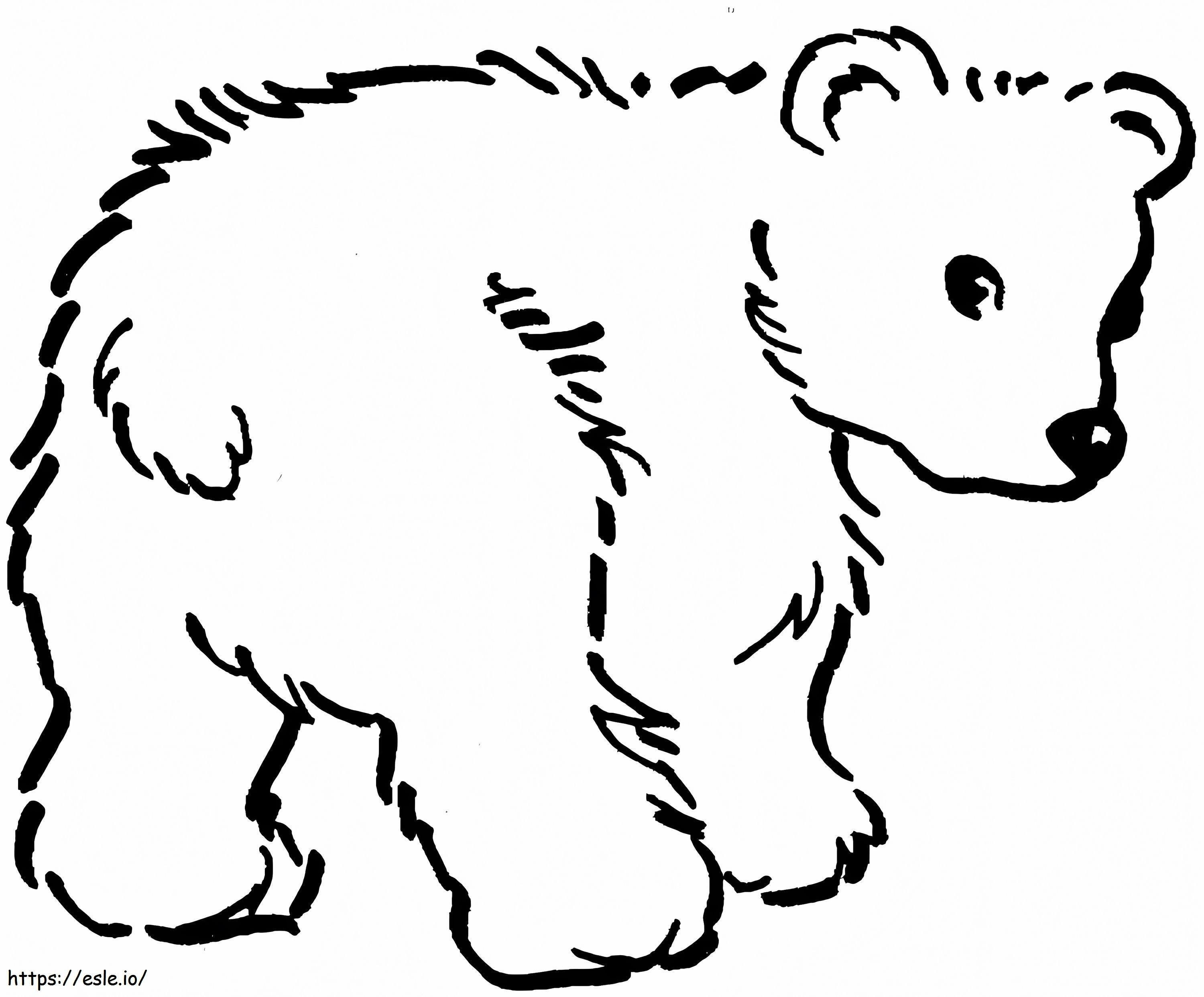 Cute Brown Bear coloring page