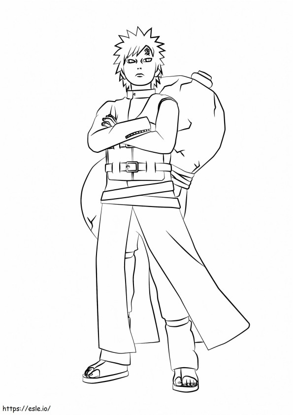 Gaara Of The Sand A4 coloring page
