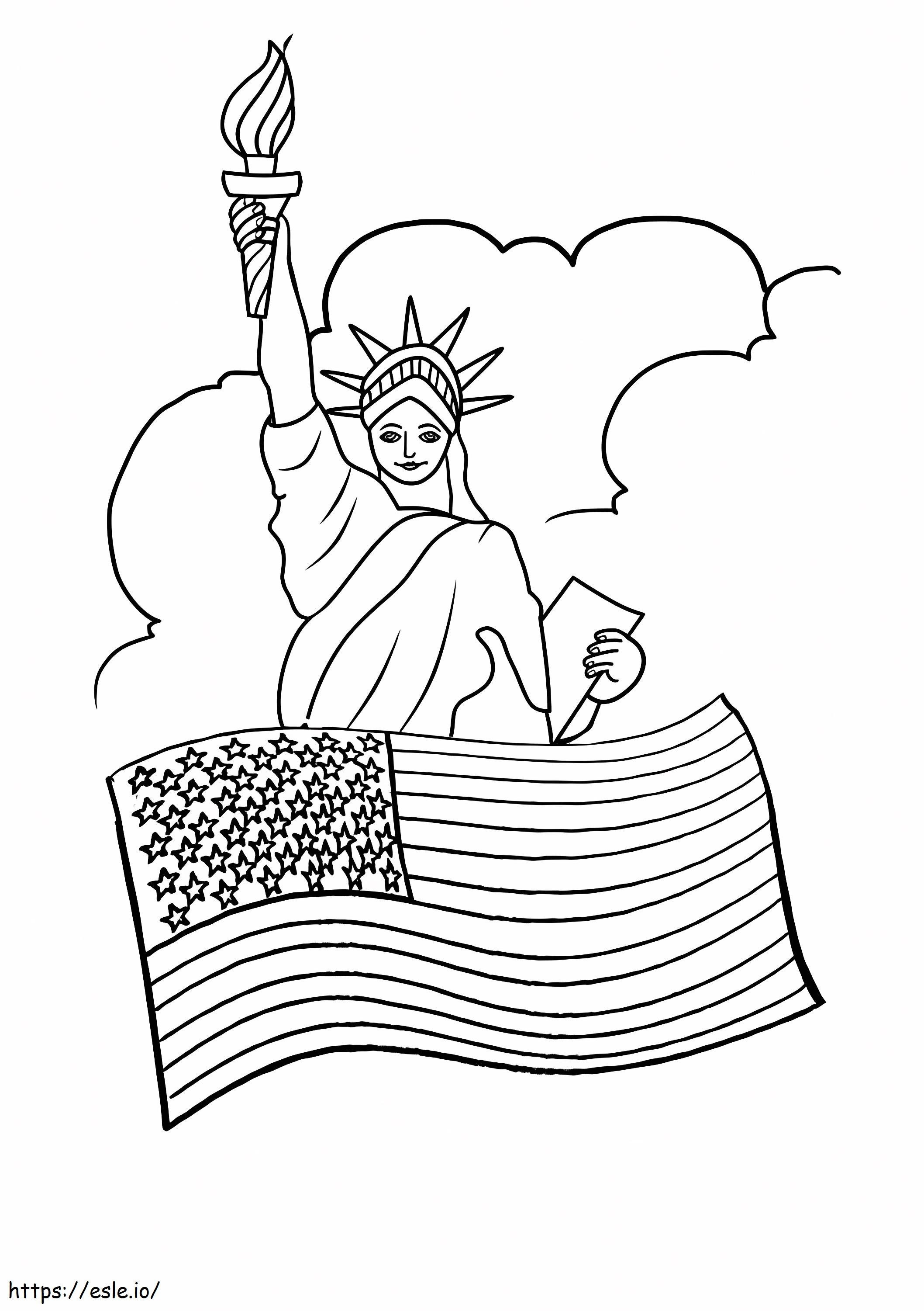 Symbool van Amerika kleurplaat kleurplaat