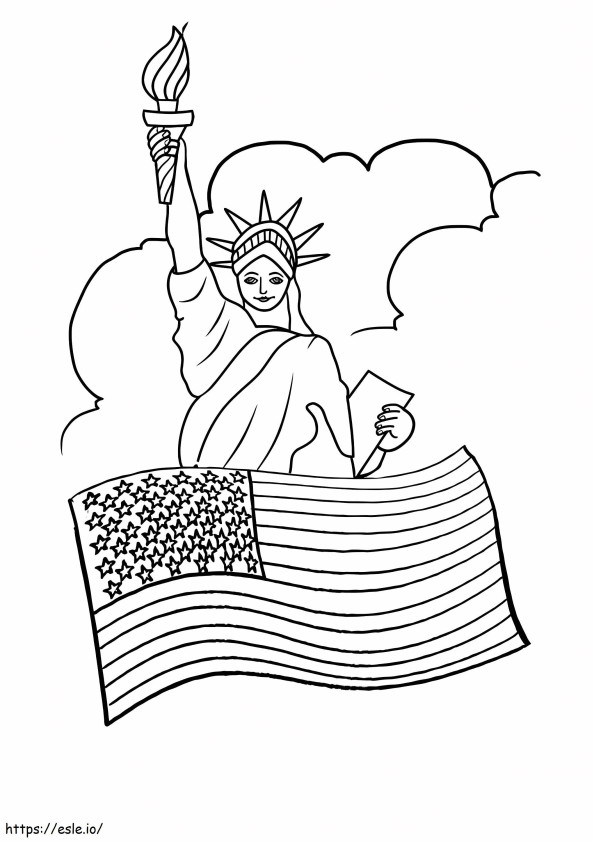 Coloriage Symbole de l'Amérique à imprimer dessin