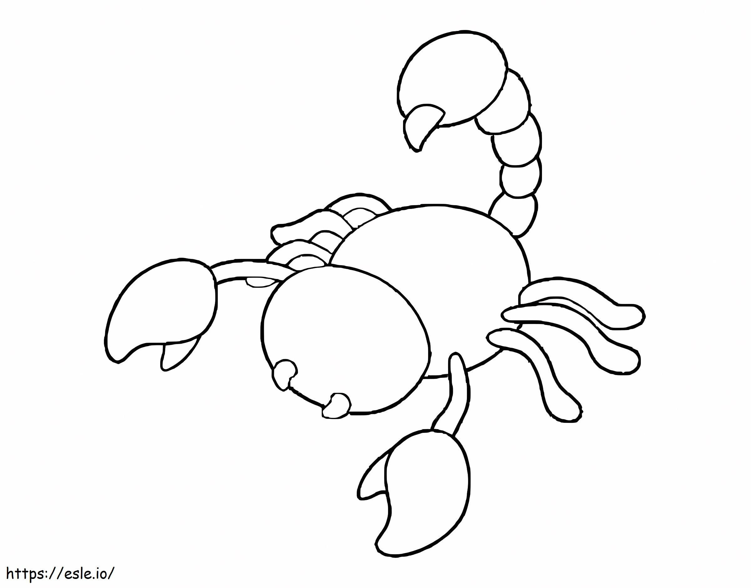 Yksinkertainen Scorpion värityskuva
