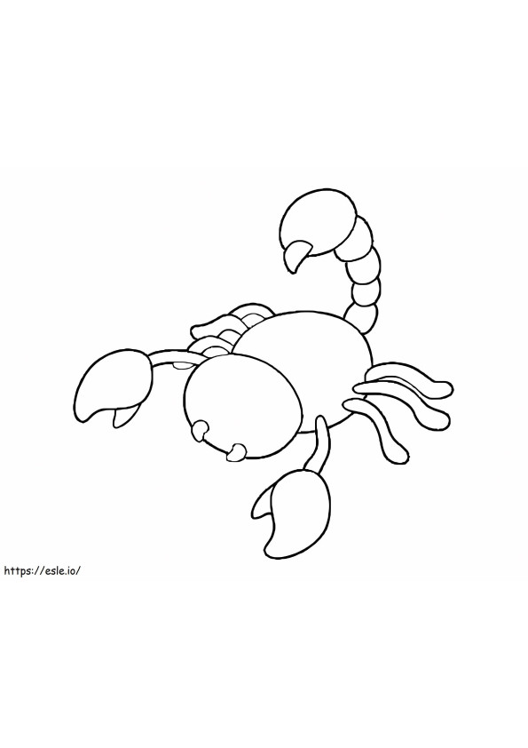 Coloriage Scorpion simple à imprimer dessin