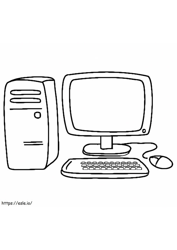 Computer Free Printable coloring page