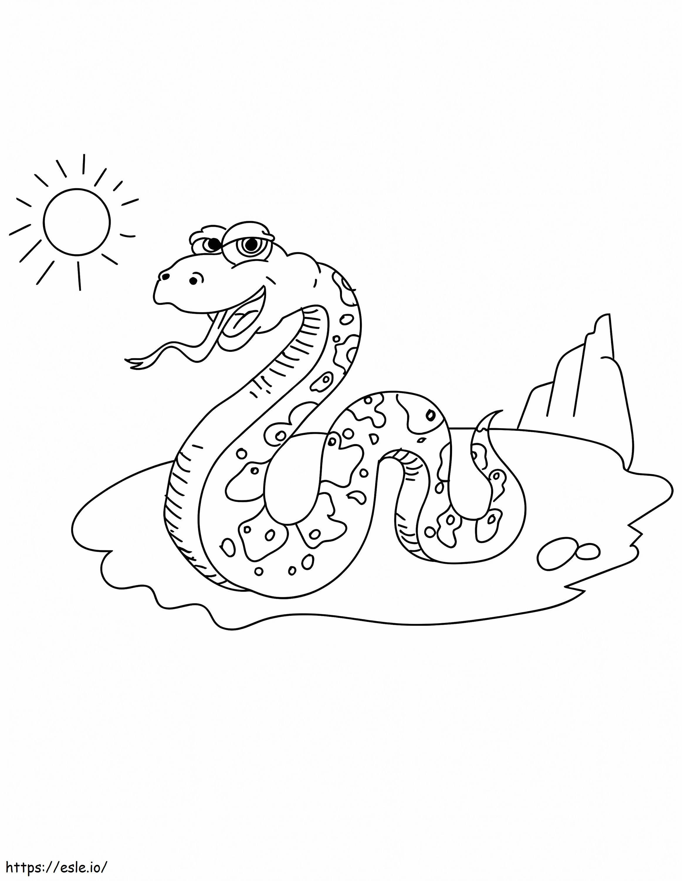 Coloriage Serpent imprimable gratuit à imprimer dessin