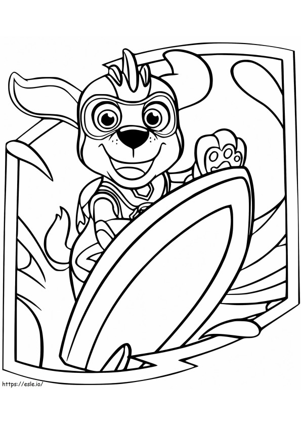 Zuma Mighty Pups coloring page