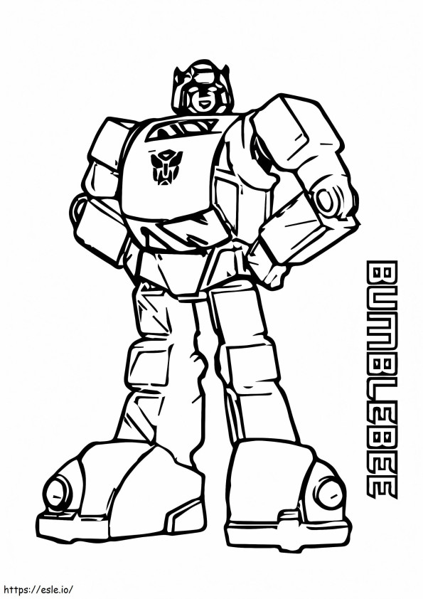 Bumblebee A4 coloring page