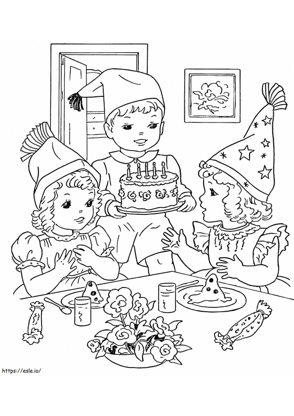 Birthday Party 3 coloring page