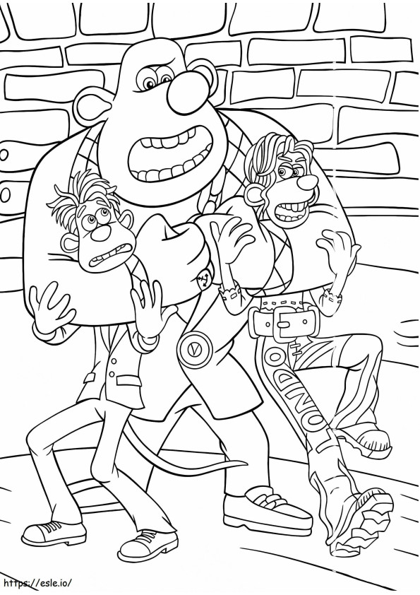 Whitey W Roddy N Ritta A4 coloring page