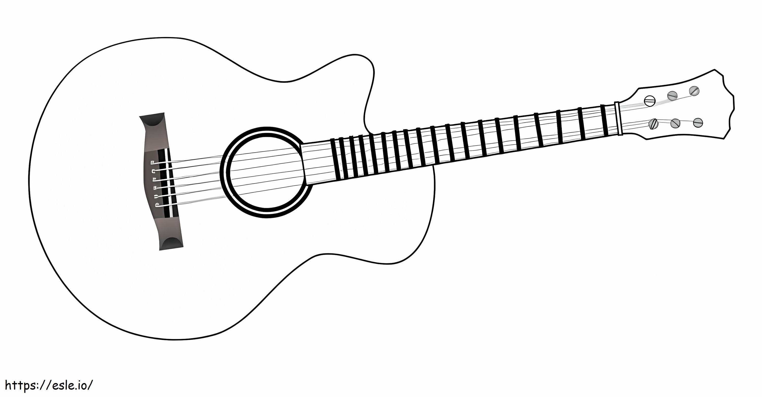 Coloriage Guitare régulière à imprimer dessin