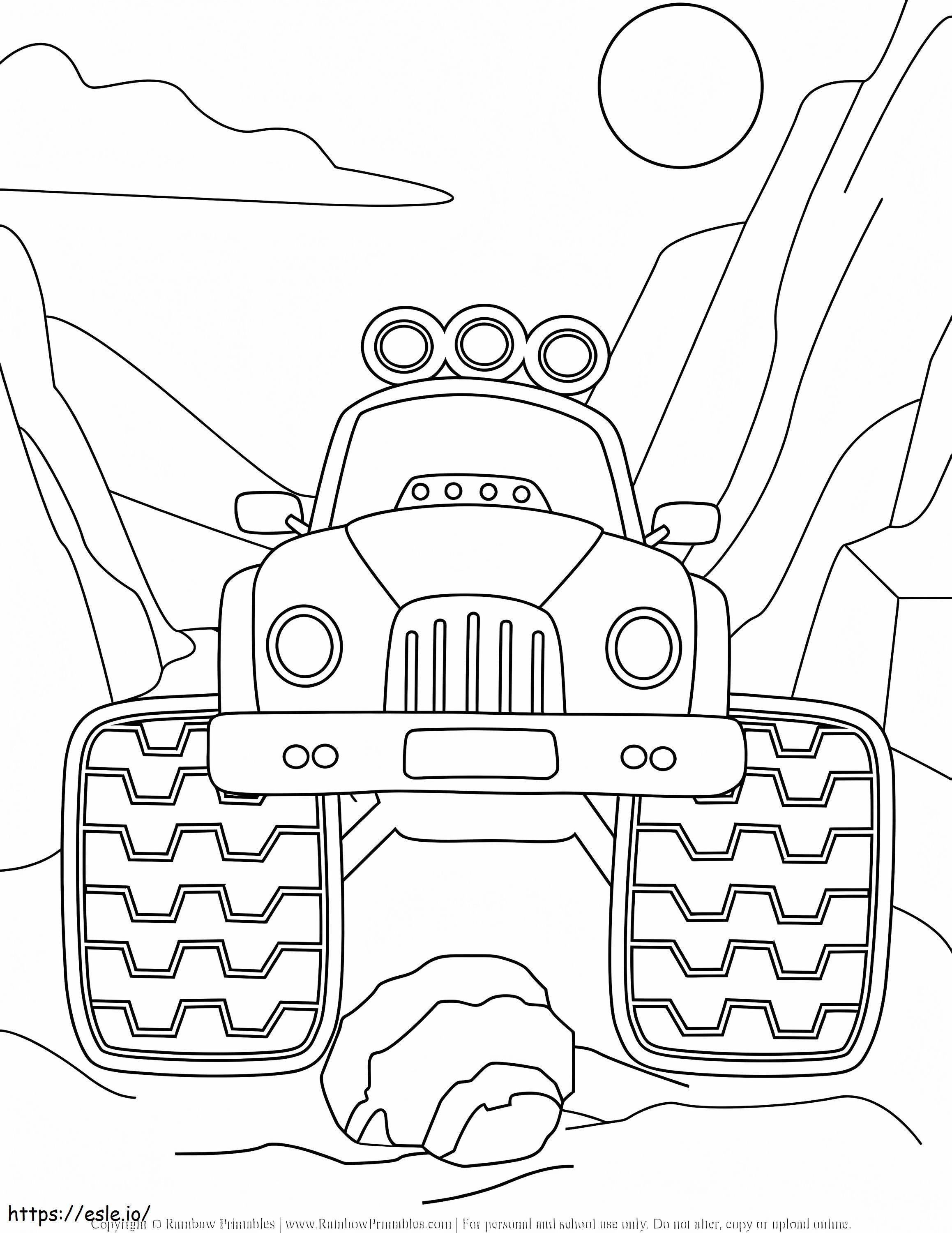 Monstertruck-Wüste ausmalbilder