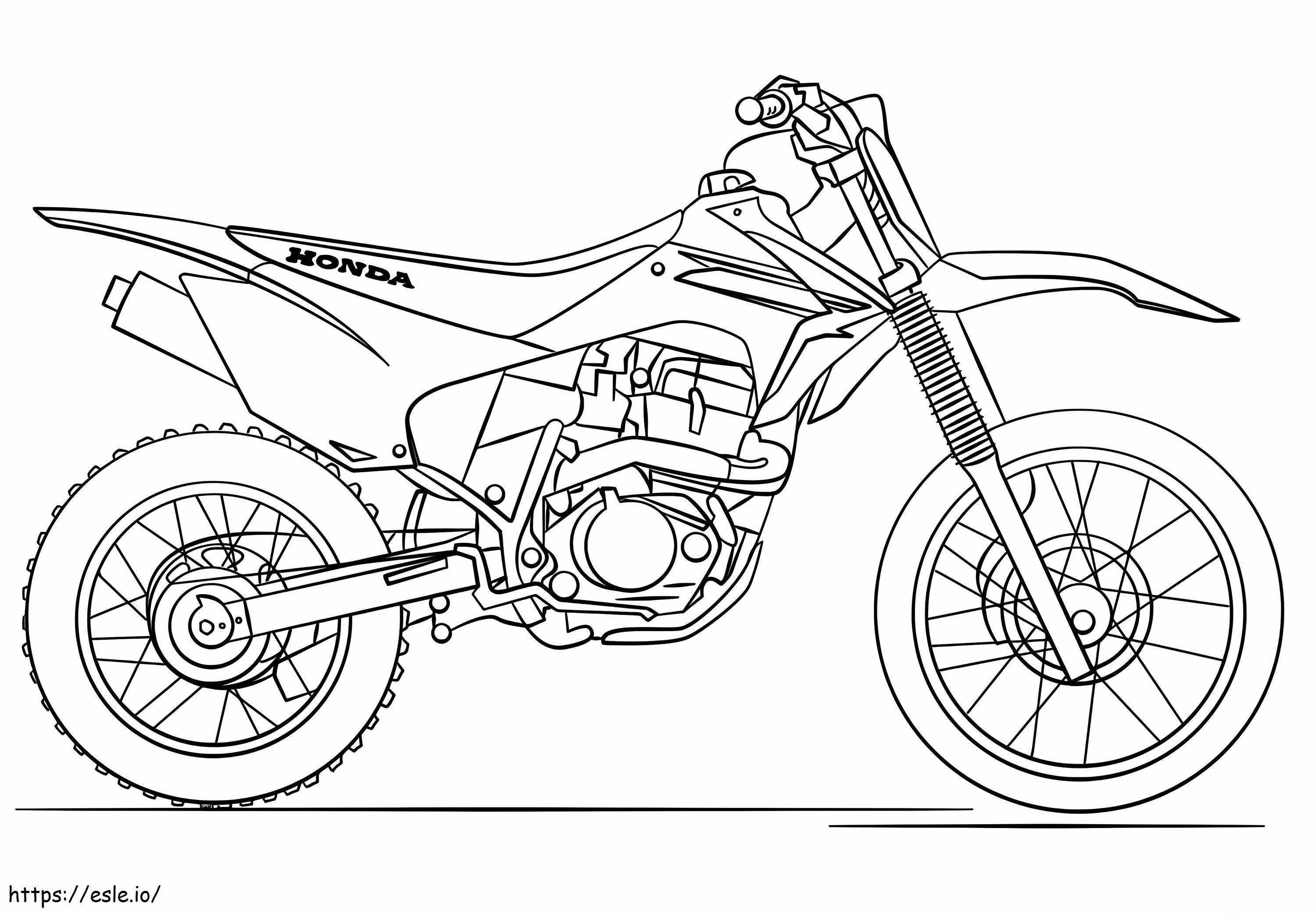 Coloriage Motocross Honda à imprimer dessin
