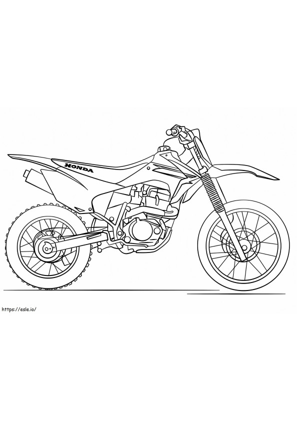 Coloriage Motocross Honda à imprimer dessin