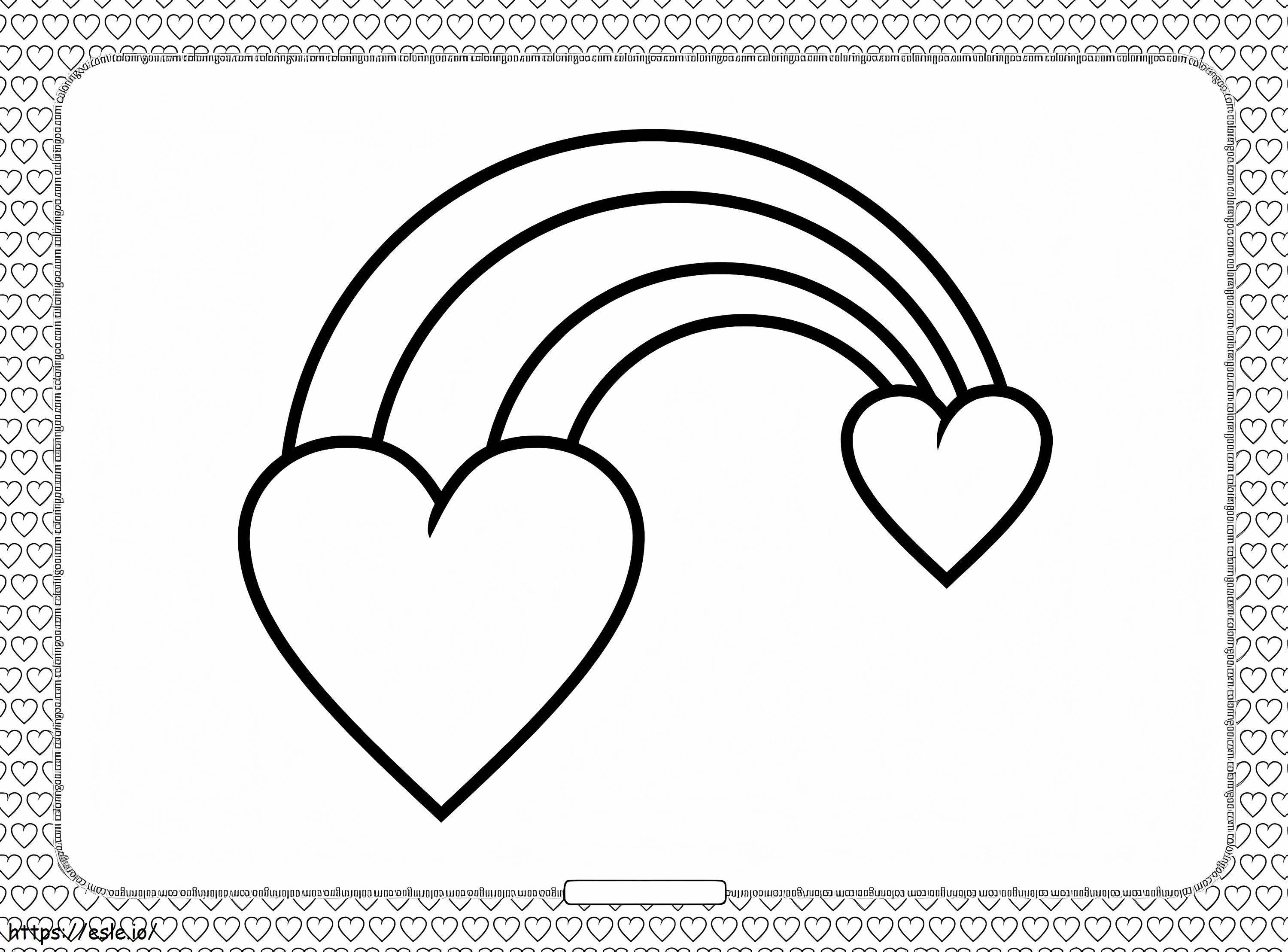 Coloriage Saint Valentin coeur à coeur à imprimer dessin
