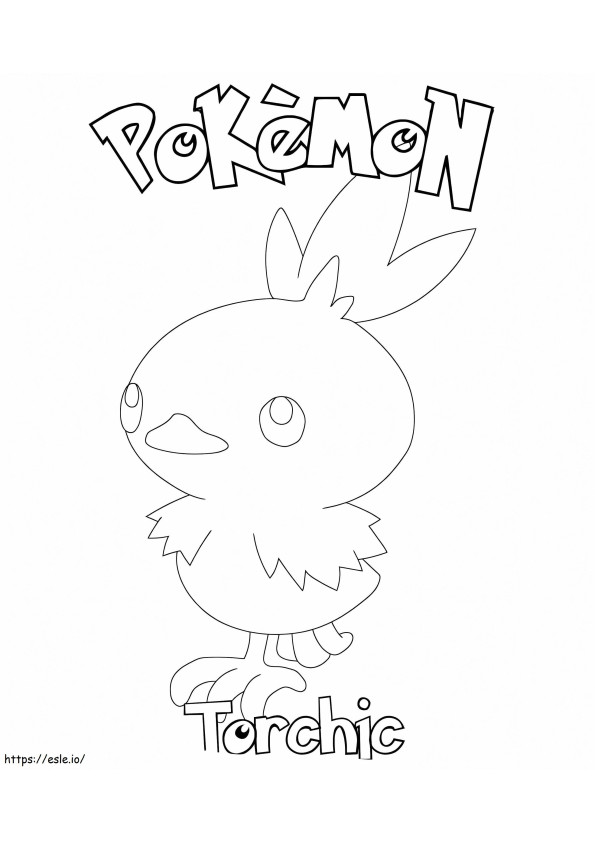 Torchic Pokemon coloring page