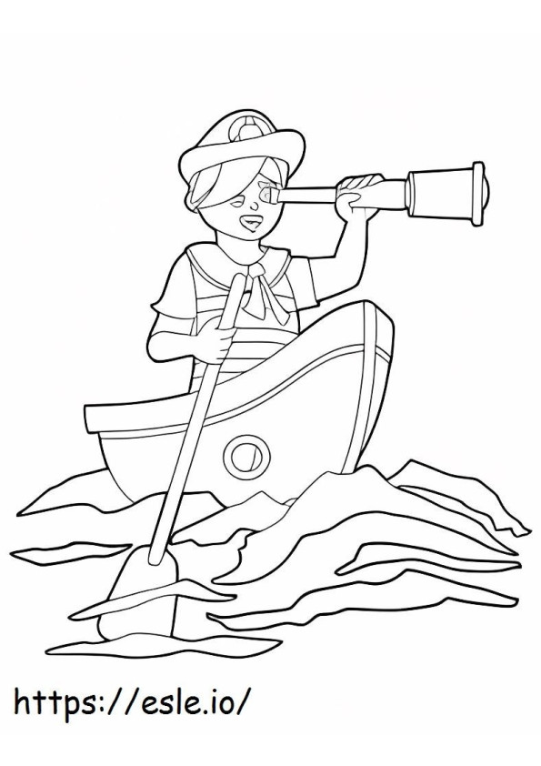 Boat Expedition coloring page