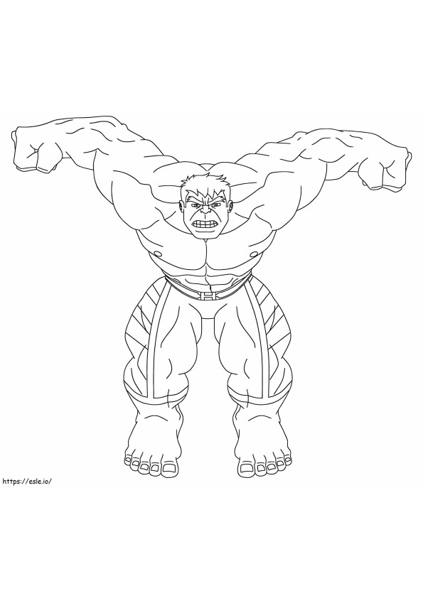 Coloriage Hulk gratuit à imprimer dessin