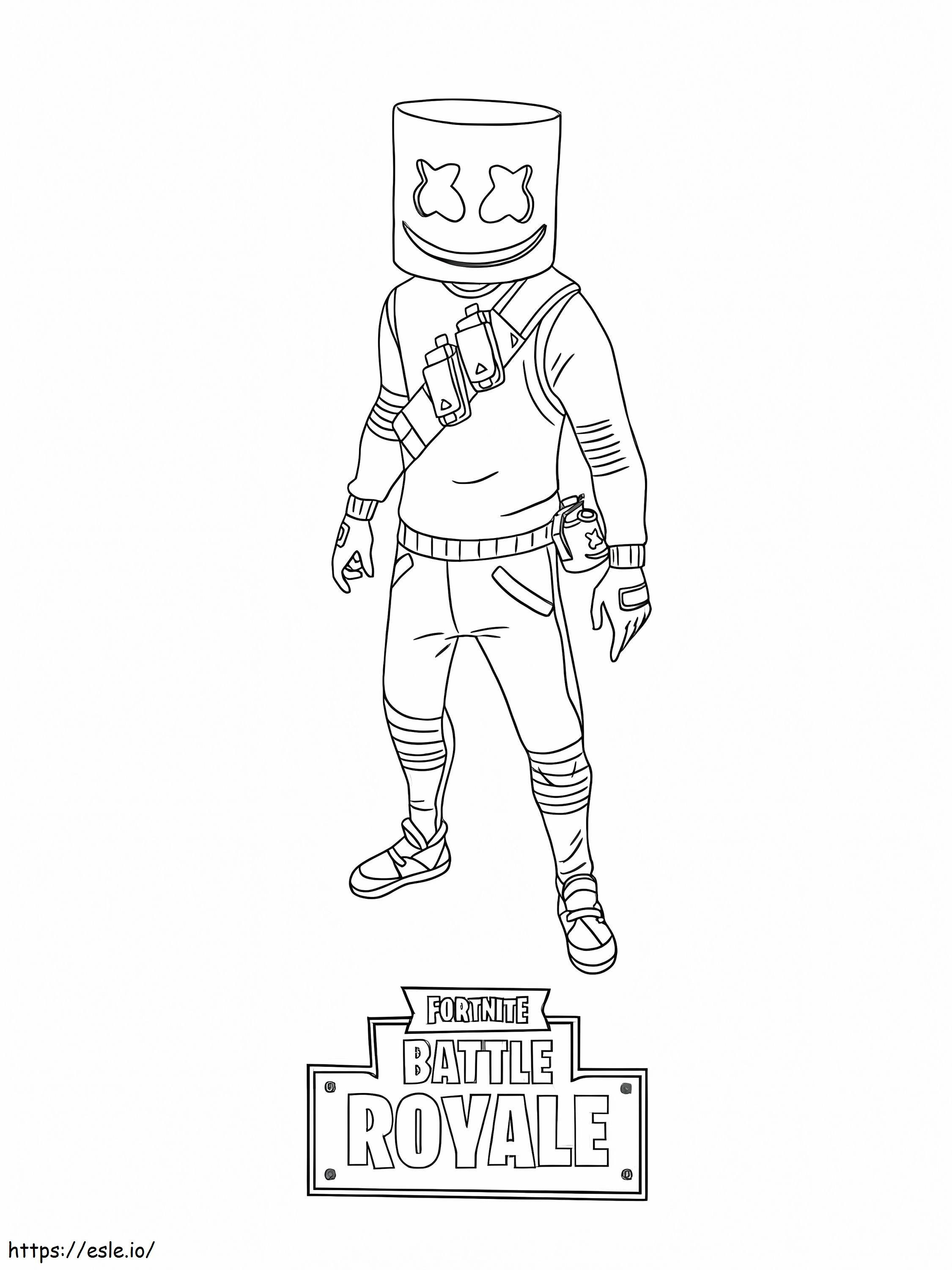 Marshmello 3 coloring page