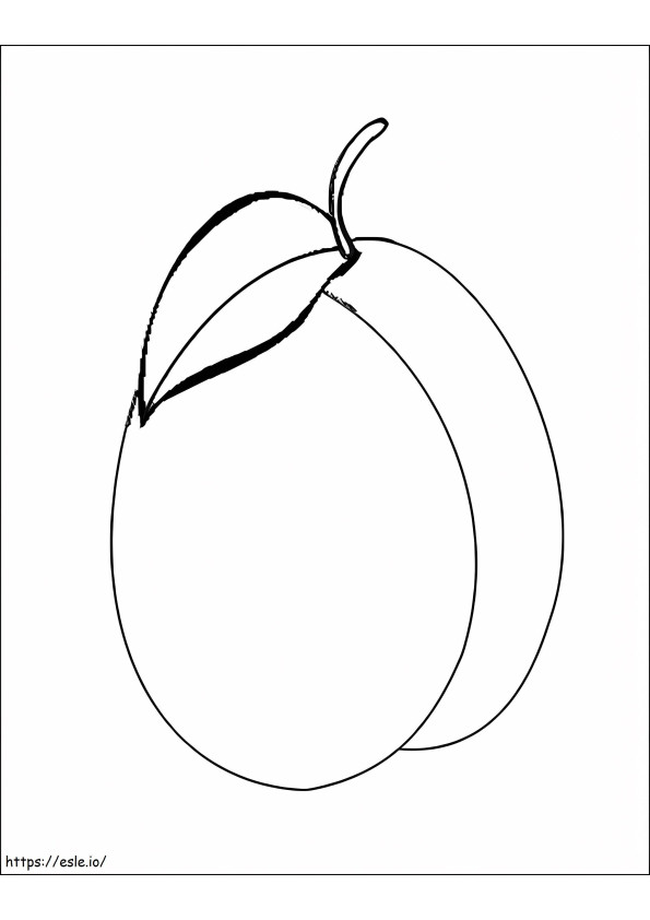 Easy Apricot coloring page