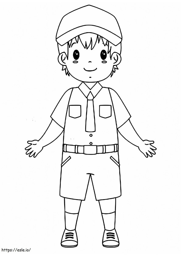 Indonesian Student coloring page